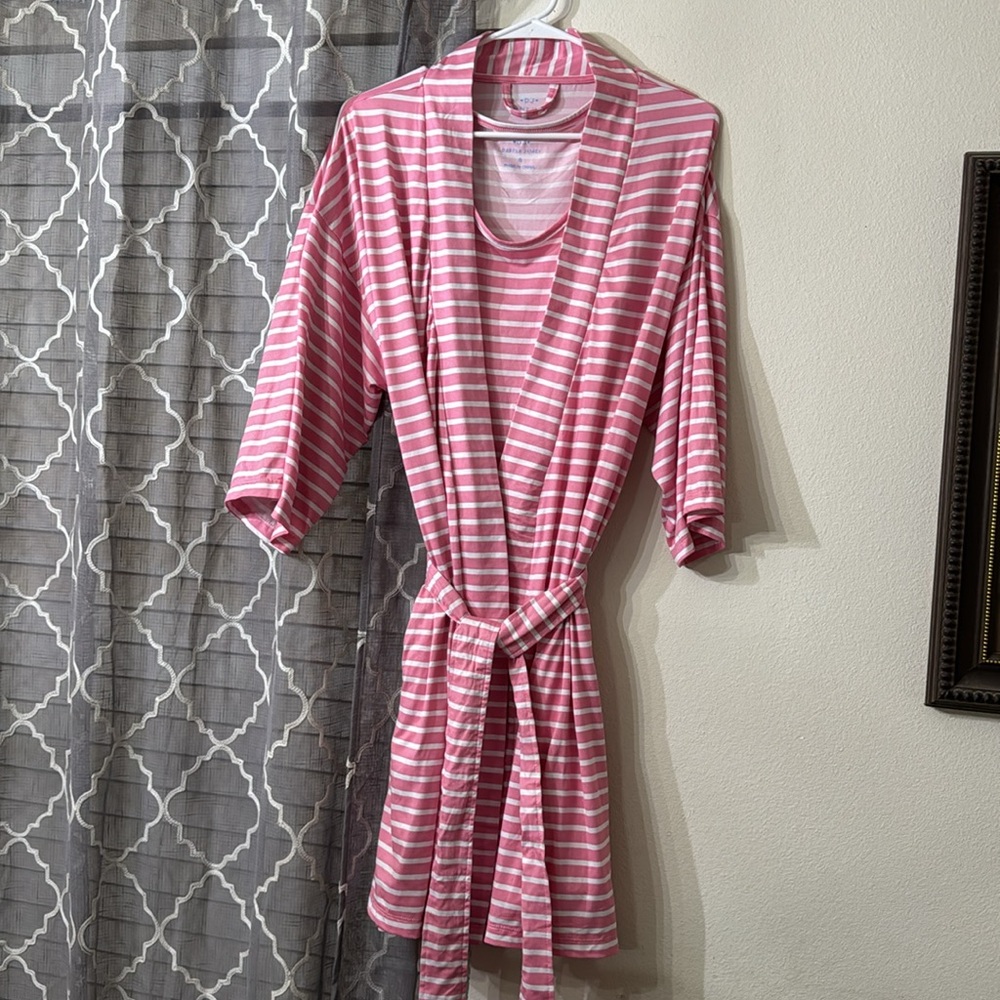 Draper James Striped Gown and Robe size Small